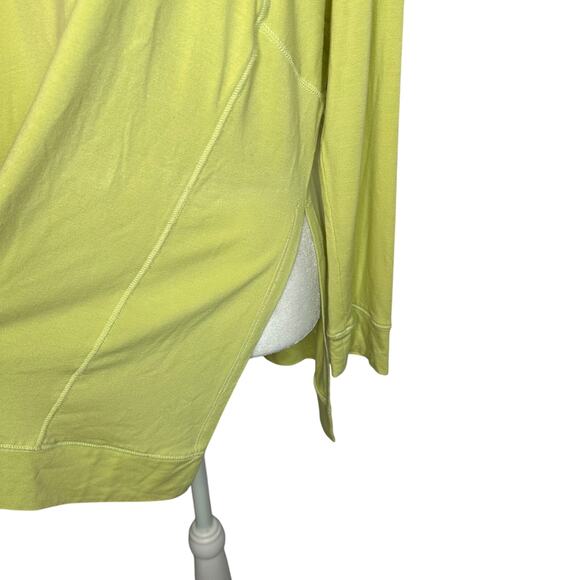 Eileen Fisher Oversized Small Yellow Tencel Blend Crewneck Sweater Sweatshirt - Picture 4 of 7